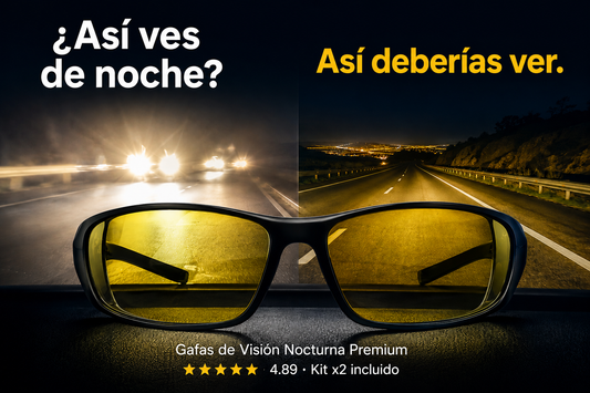 Gafas de Visión Nocturna Premium — Reduce el encandilamiento al manejar de noche